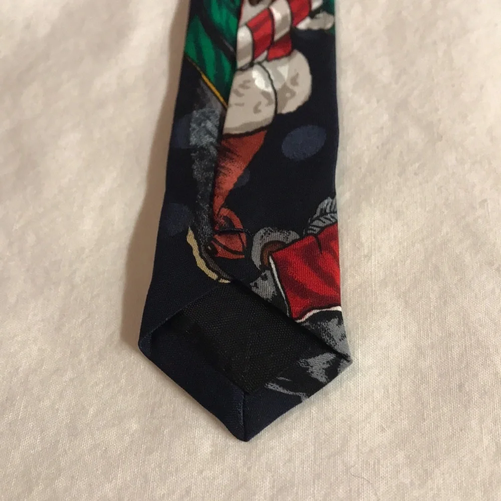 Santa Bears Men’s Christmas Silk Tie by Addiction